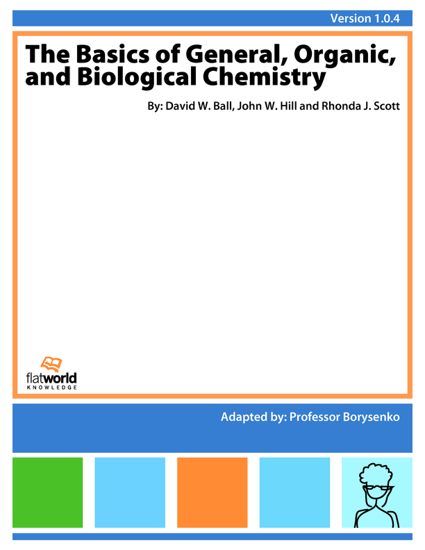 The Basics Of General Organic And Biological Chemistry V104 Textbook Flatworld 0169