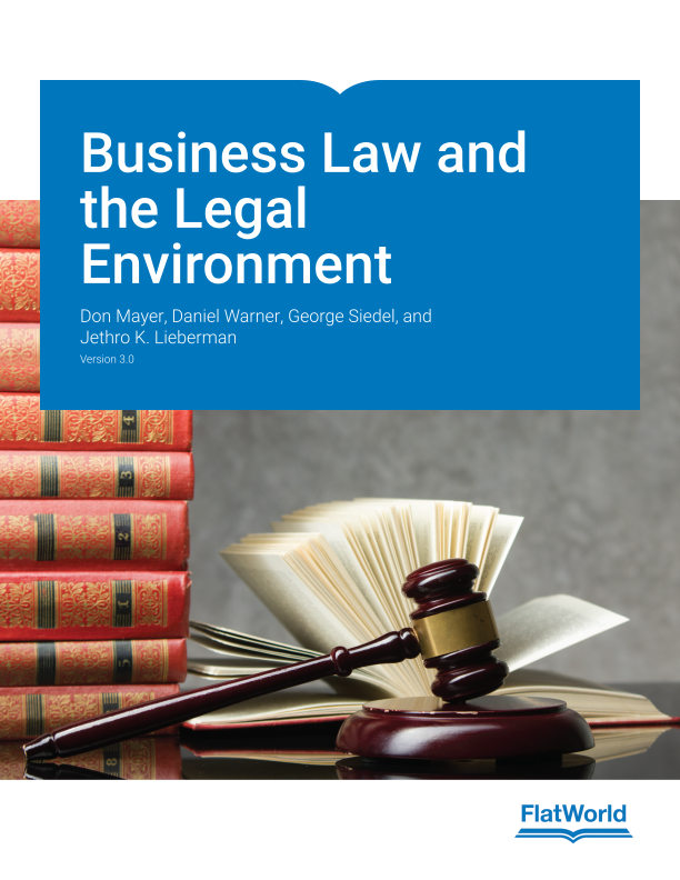 Cover of Business Law and the Legal Environment v3.0