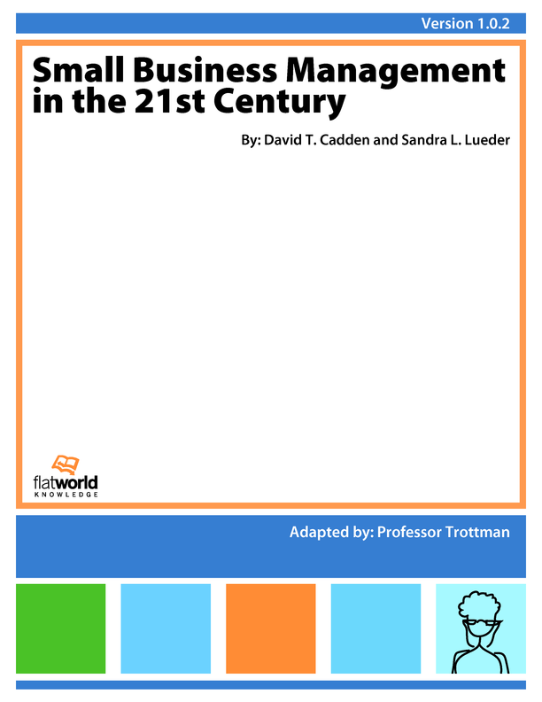 Cover of Small Business Management in the 21st Century v1.0.2