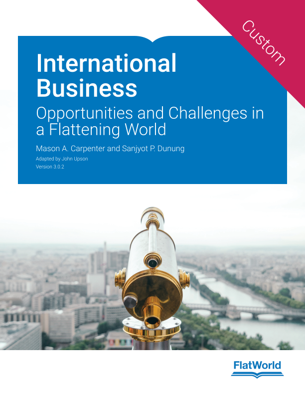 Cover of International Business: Opportunities and Challenges in a Flattening World v3.0.2