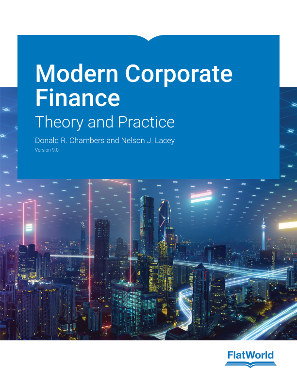 Cover of Modern Corporate Finance: Theory and Practice v9.0