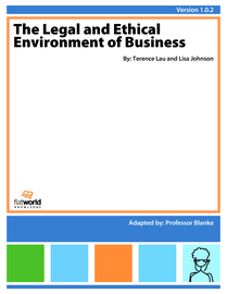Cover of The Legal and Ethical Environment of Business v1.0.2