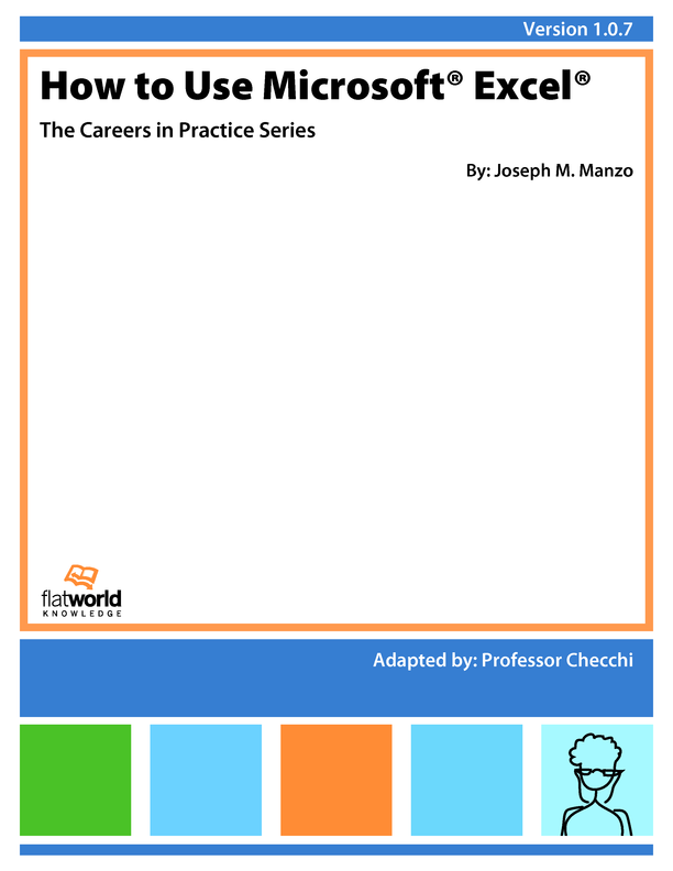 Cover of How to Use Microsoft&#174; Excel&#174;: The Careers in Practice Series v1.0.7