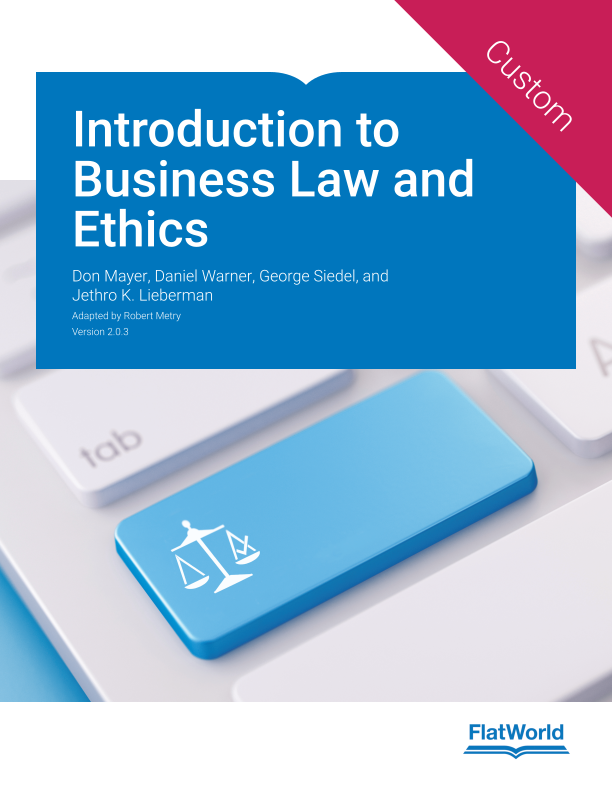 Introduction to Business Law and Ethics