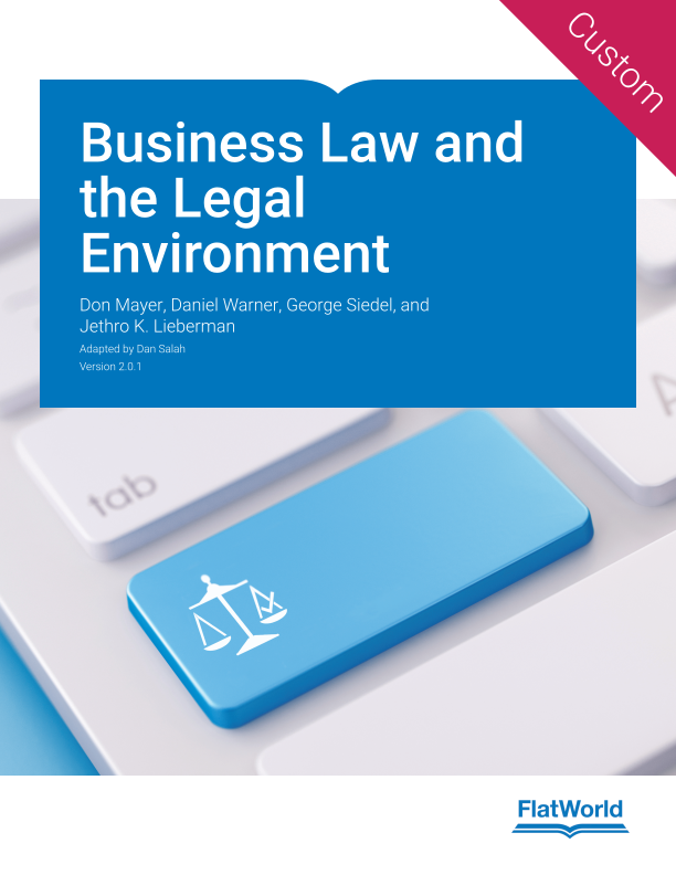 Business Law and the Legal Environment