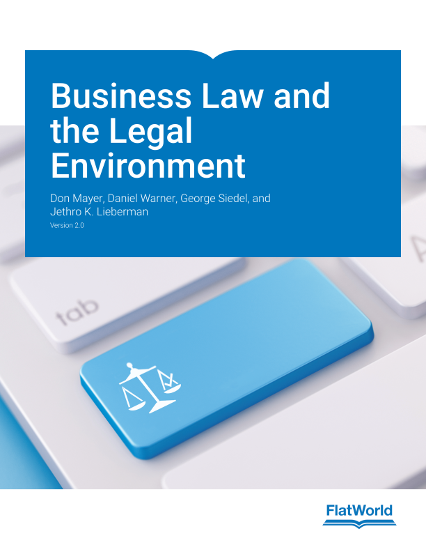 Cover of Business Law and the Legal Environment v2.0