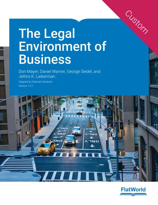 Cover of The Legal Environment of Business v1.0.1