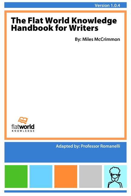 Cover of The Flat World Knowledge Handbook for Writers v1.0.4
