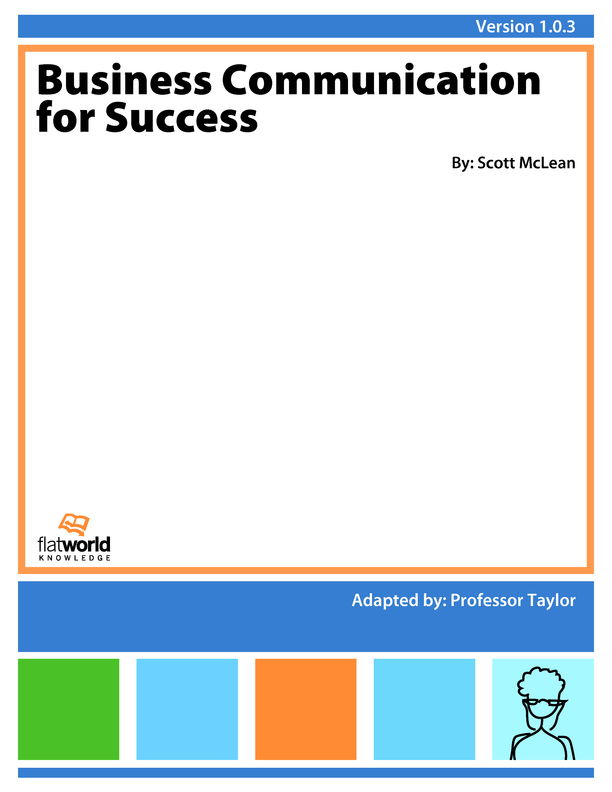 Cover of Business Communication for Success v1.0.3