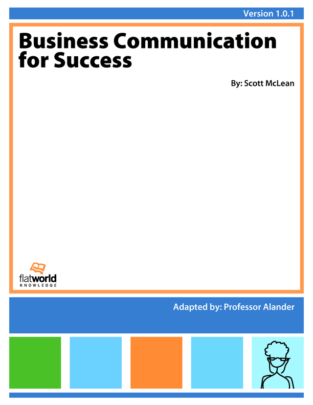 Cover of Business Communication for Success v1.0.1
