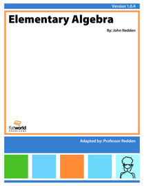 Cover of Elementary Algebra v1.0.4