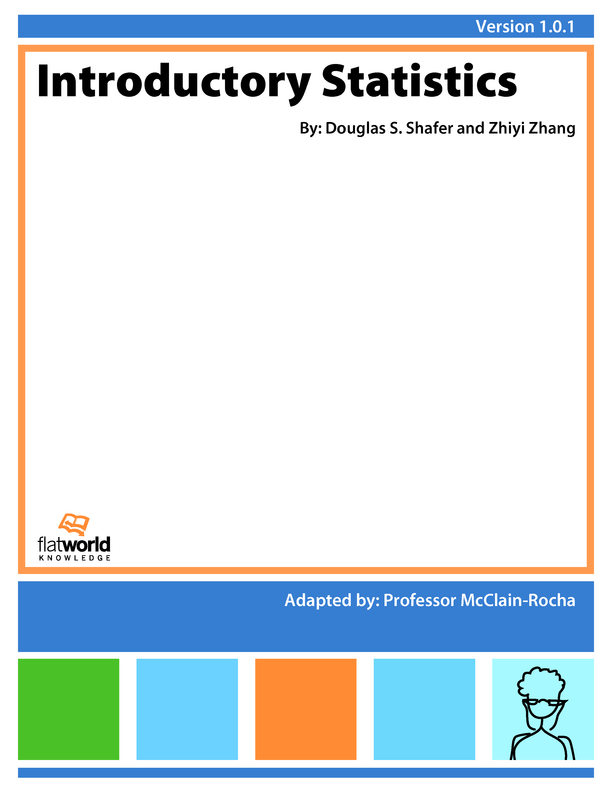 Cover of Introductory Statistics v1.0.1