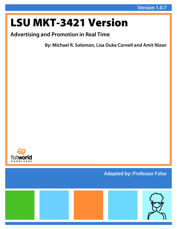 LSU MKT-3421 Version: Advertising and Promotion in Real Time