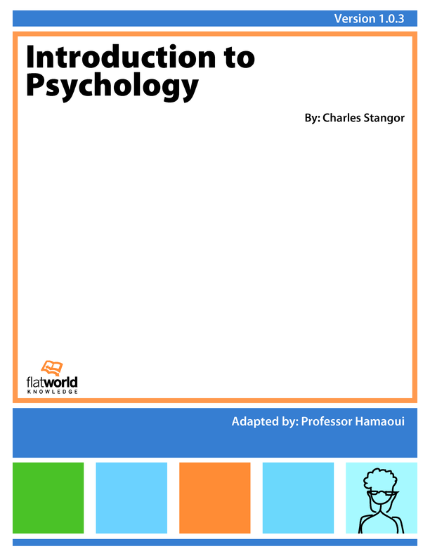 Cover of Introduction to Psychology v1.0.3